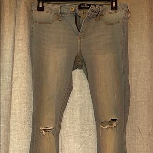 Hollister blue ripped jeans